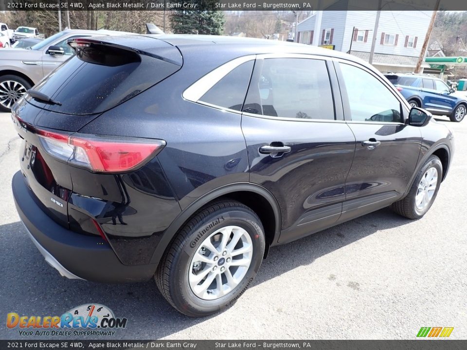 2021 Ford Escape SE 4WD Agate Black Metallic / Dark Earth Gray Photo #6