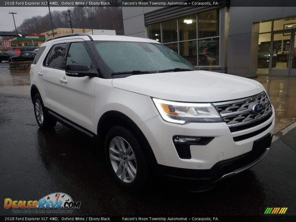 2018 Ford Explorer XLT 4WD Oxford White / Ebony Black Photo #9