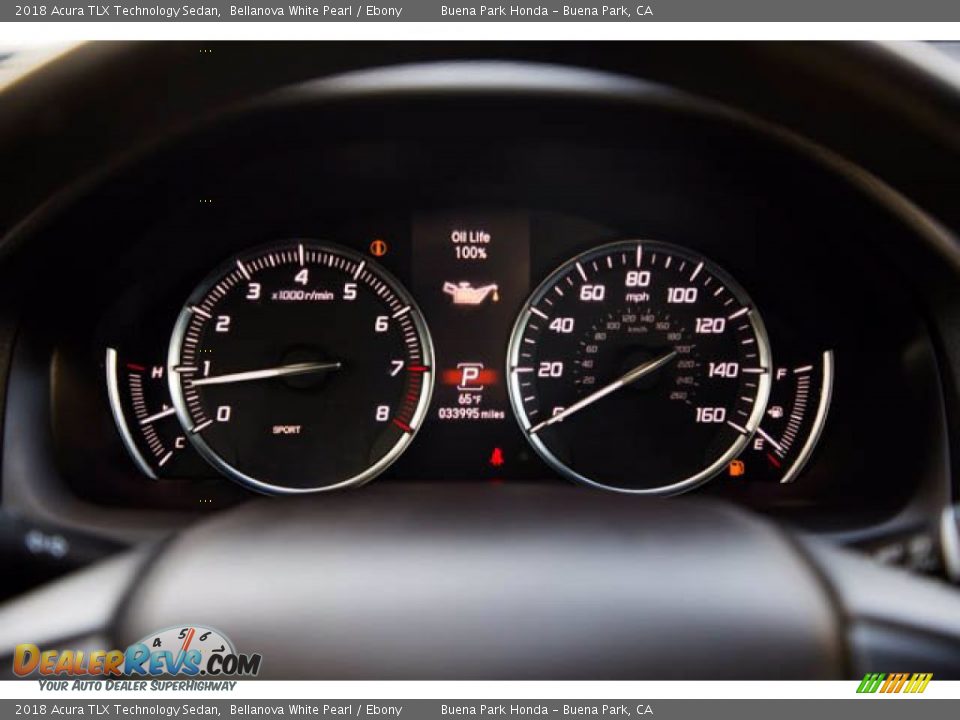 2018 Acura TLX Technology Sedan Bellanova White Pearl / Ebony Photo #32