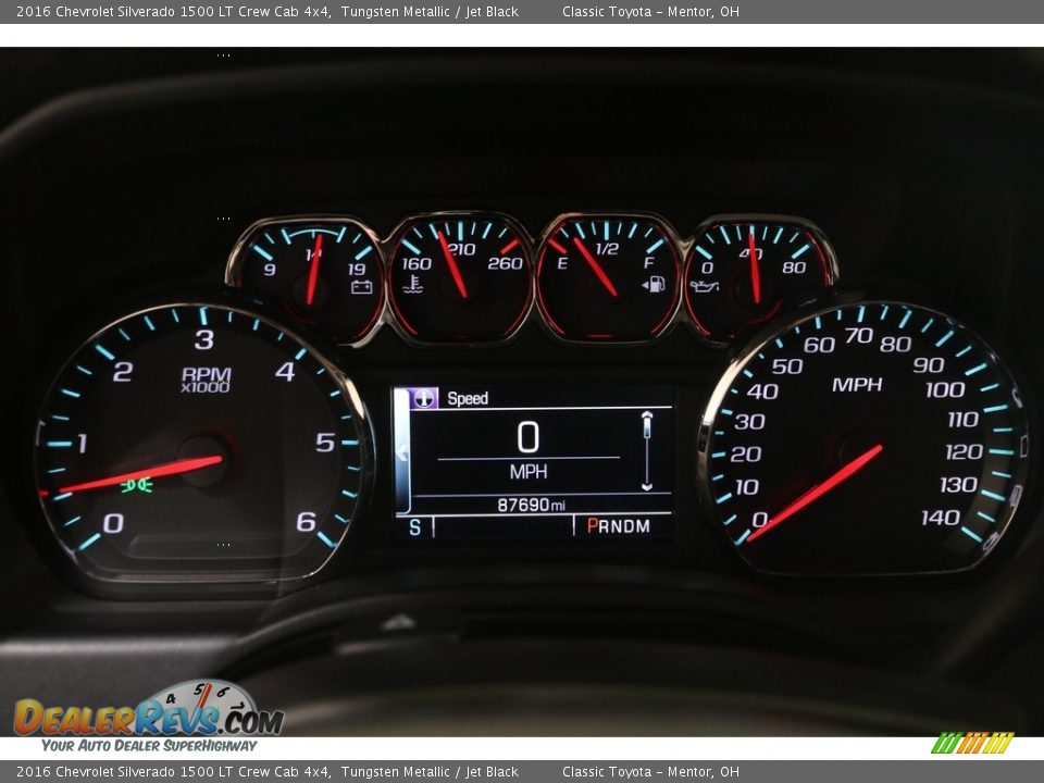 2016 Chevrolet Silverado 1500 LT Crew Cab 4x4 Tungsten Metallic / Jet Black Photo #9