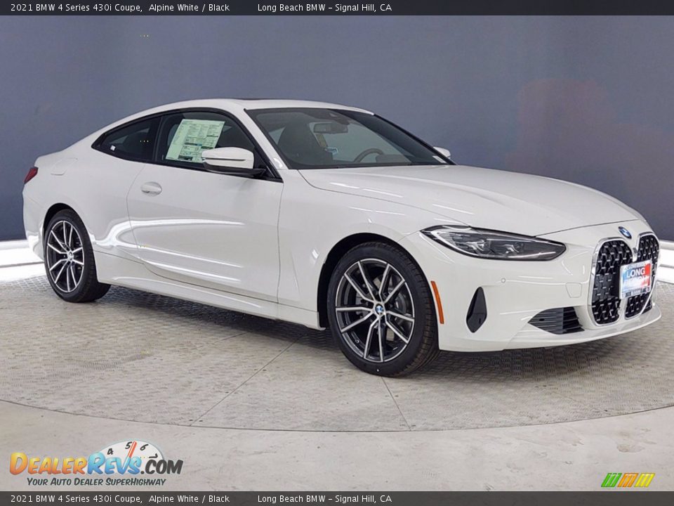 2021 BMW 4 Series 430i Coupe Alpine White / Black Photo #1