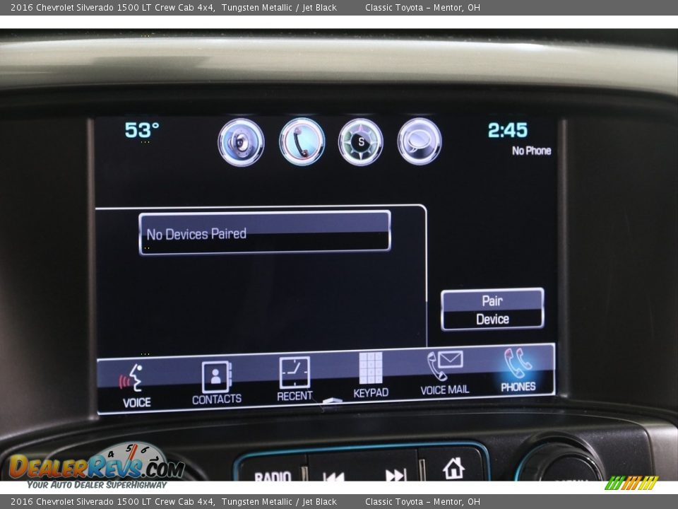 2016 Chevrolet Silverado 1500 LT Crew Cab 4x4 Tungsten Metallic / Jet Black Photo #13