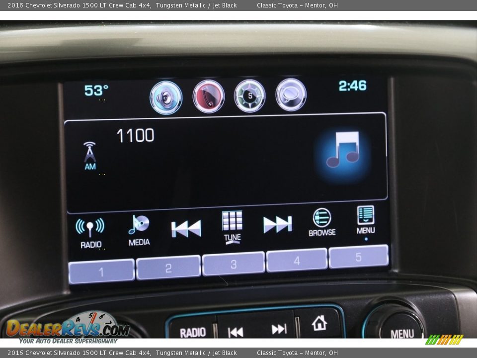 2016 Chevrolet Silverado 1500 LT Crew Cab 4x4 Tungsten Metallic / Jet Black Photo #14