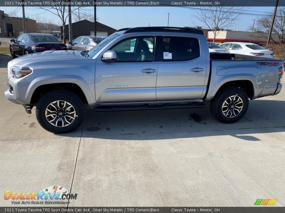 2021 Toyota Tacoma TRD Sport Double Cab 4x4 Silver Sky Metallic / TRD Cement/Black Photo #1