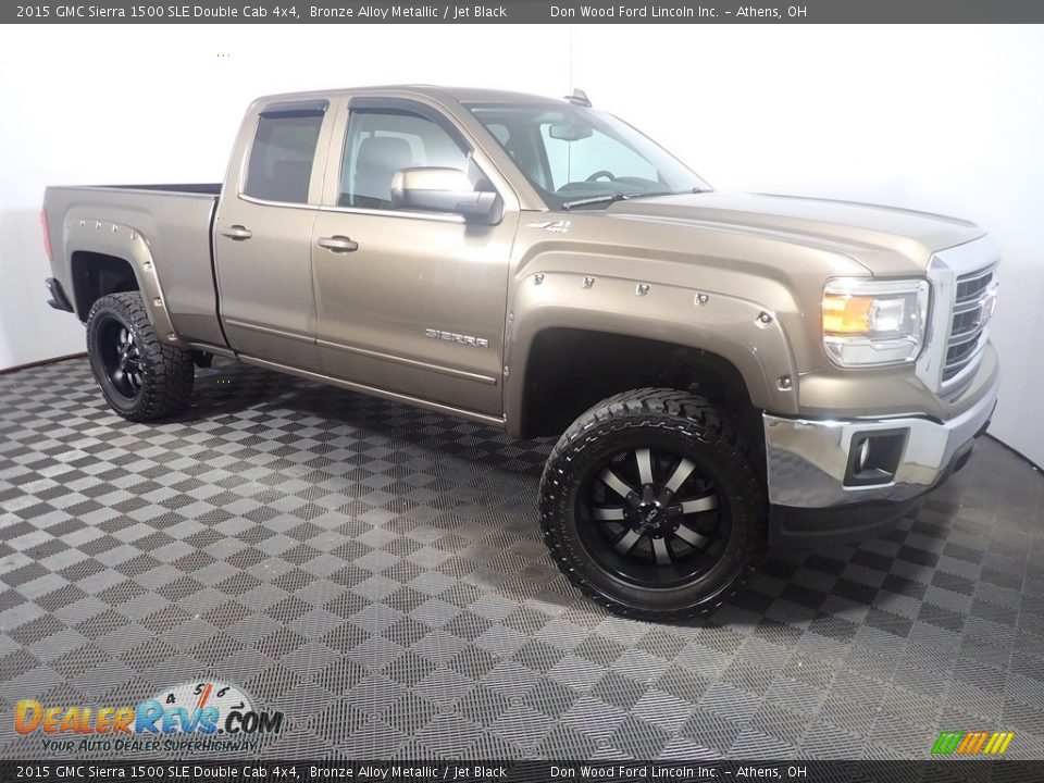 2015 GMC Sierra 1500 SLE Double Cab 4x4 Bronze Alloy Metallic / Jet Black Photo #3