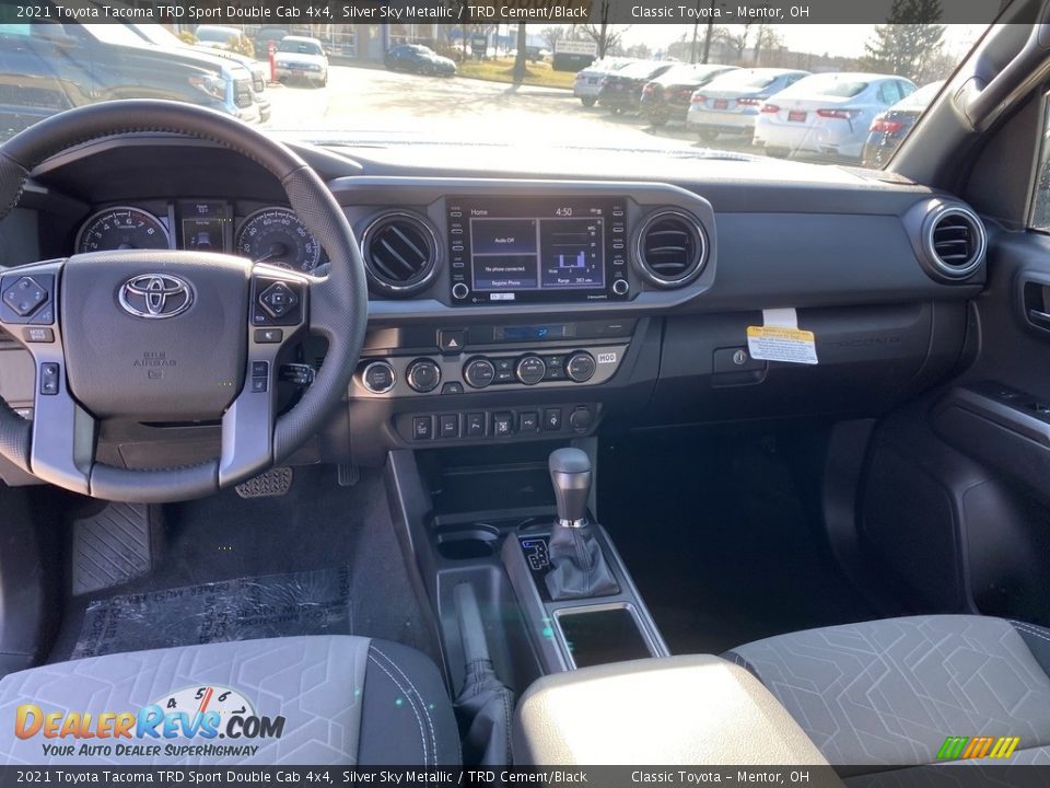 2021 Toyota Tacoma TRD Sport Double Cab 4x4 Silver Sky Metallic / TRD Cement/Black Photo #4