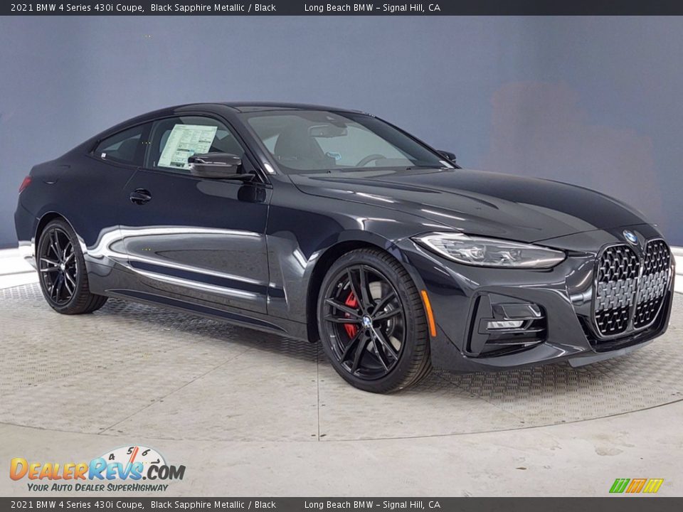 2021 BMW 4 Series 430i Coupe Black Sapphire Metallic / Black Photo #1