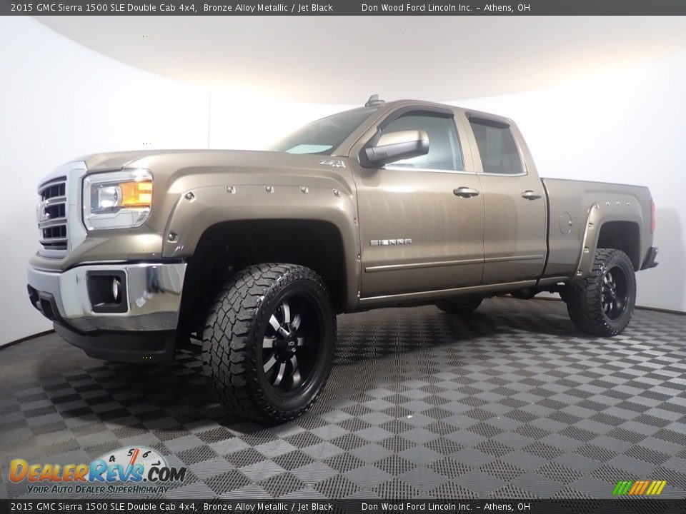 2015 GMC Sierra 1500 SLE Double Cab 4x4 Bronze Alloy Metallic / Jet Black Photo #8