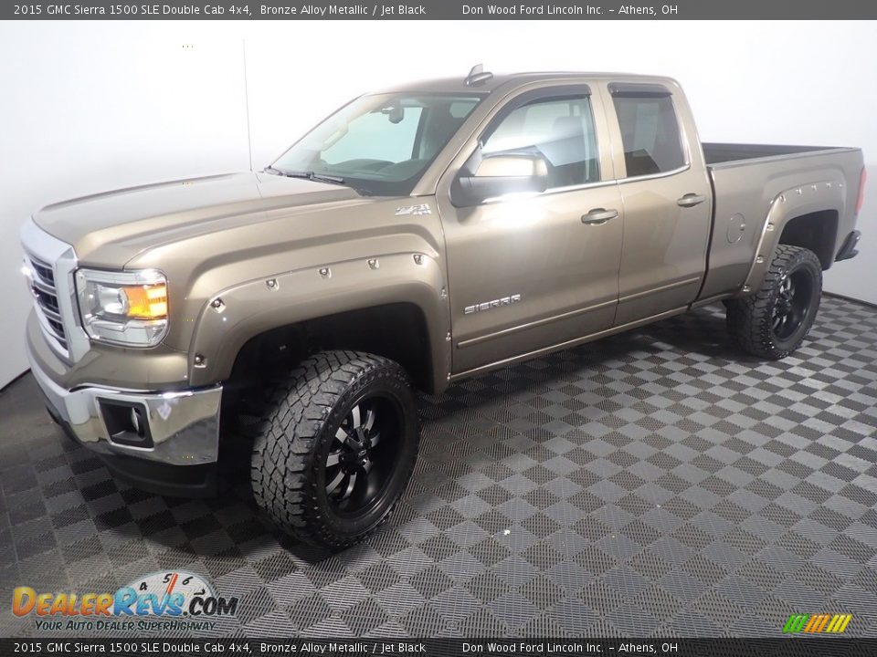 2015 GMC Sierra 1500 SLE Double Cab 4x4 Bronze Alloy Metallic / Jet Black Photo #9