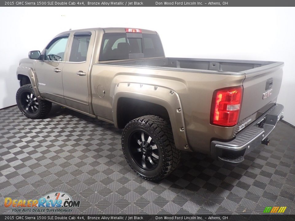 2015 GMC Sierra 1500 SLE Double Cab 4x4 Bronze Alloy Metallic / Jet Black Photo #12
