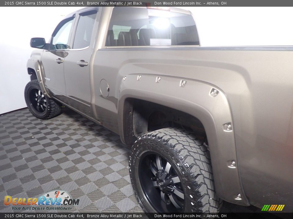 2015 GMC Sierra 1500 SLE Double Cab 4x4 Bronze Alloy Metallic / Jet Black Photo #17