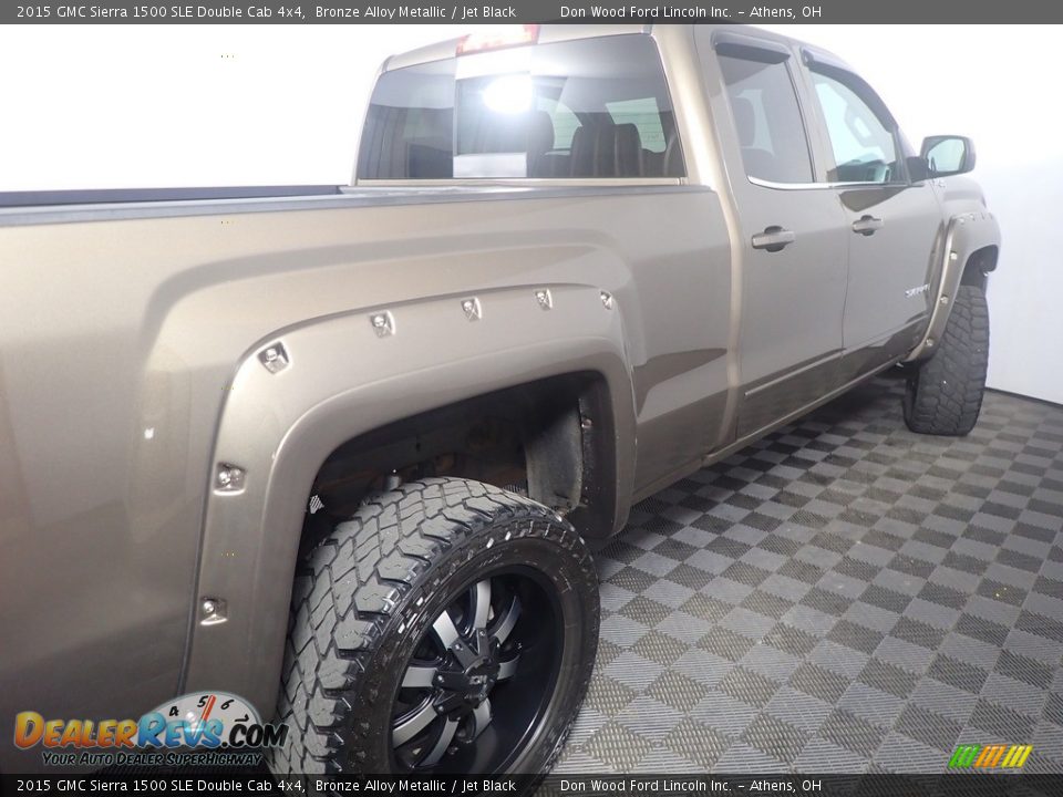 2015 GMC Sierra 1500 SLE Double Cab 4x4 Bronze Alloy Metallic / Jet Black Photo #18