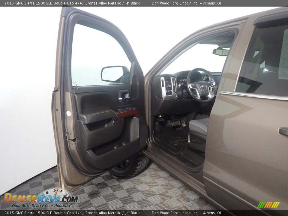 2015 GMC Sierra 1500 SLE Double Cab 4x4 Bronze Alloy Metallic / Jet Black Photo #19