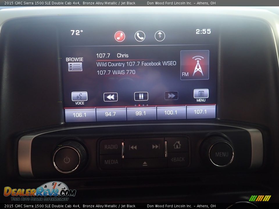 2015 GMC Sierra 1500 SLE Double Cab 4x4 Bronze Alloy Metallic / Jet Black Photo #25