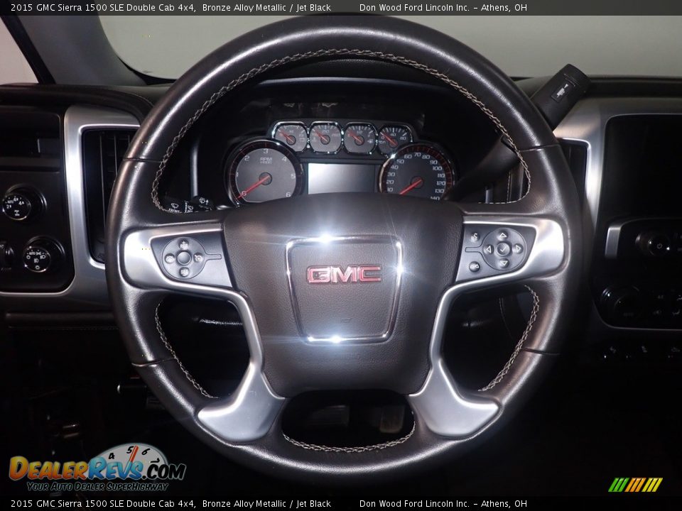 2015 GMC Sierra 1500 SLE Double Cab 4x4 Bronze Alloy Metallic / Jet Black Photo #26