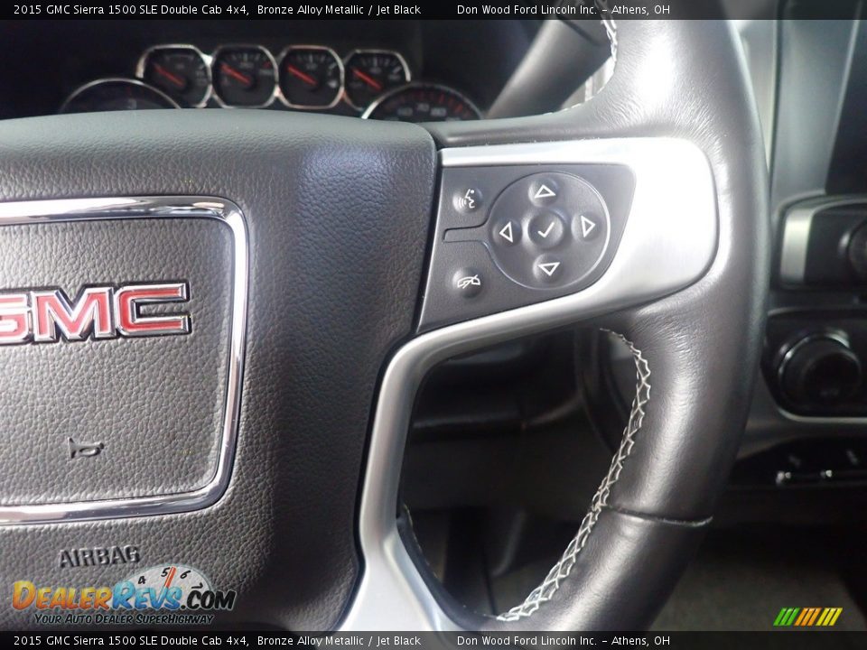 2015 GMC Sierra 1500 SLE Double Cab 4x4 Bronze Alloy Metallic / Jet Black Photo #29