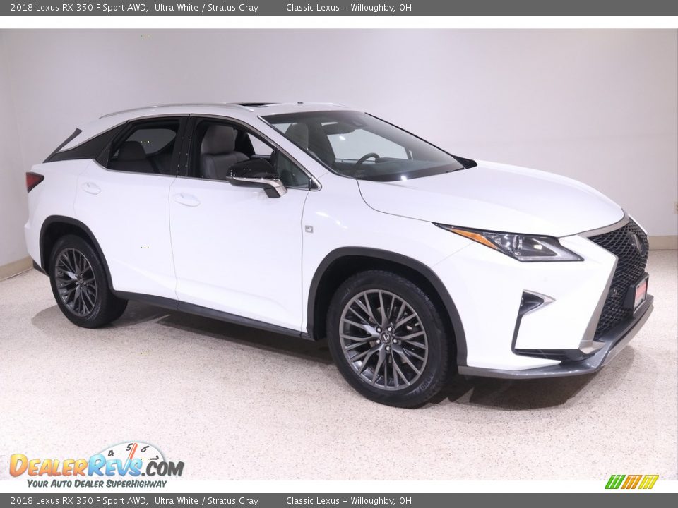 2018 Lexus RX 350 F Sport AWD Ultra White / Stratus Gray Photo #1