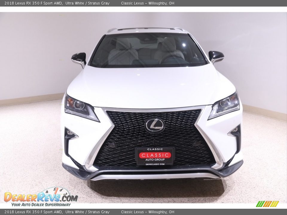 2018 Lexus RX 350 F Sport AWD Ultra White / Stratus Gray Photo #2