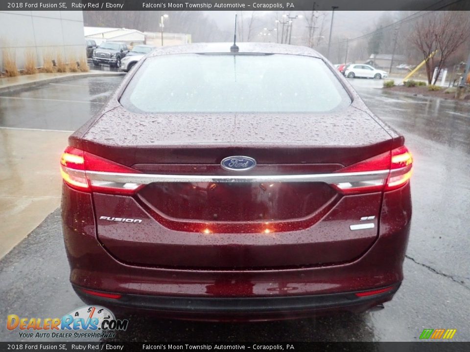 2018 Ford Fusion SE Ruby Red / Ebony Photo #3