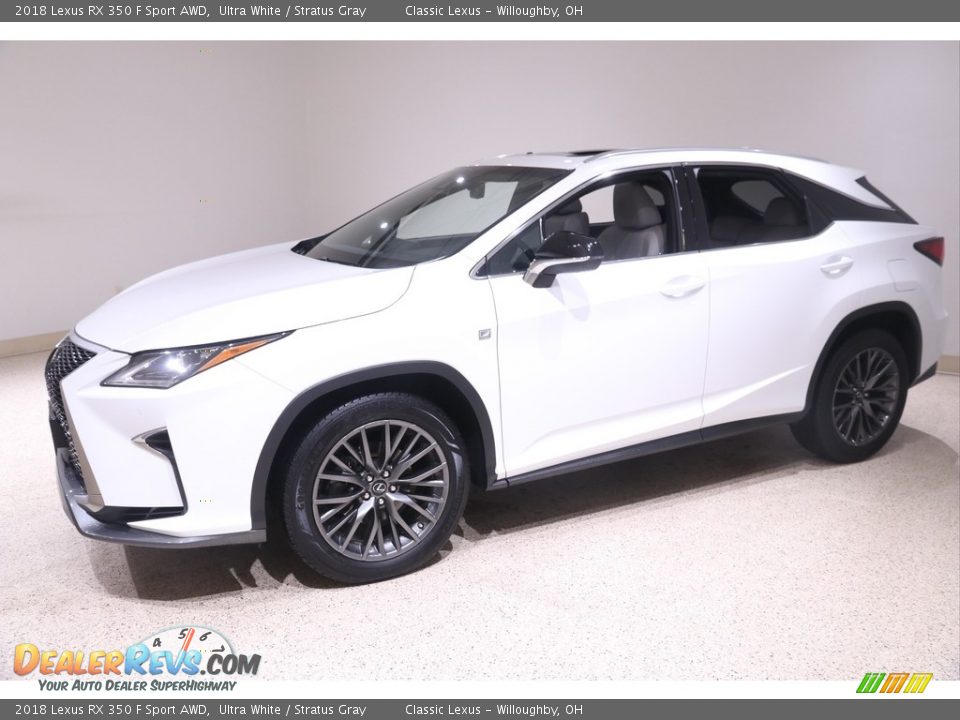 2018 Lexus RX 350 F Sport AWD Ultra White / Stratus Gray Photo #3