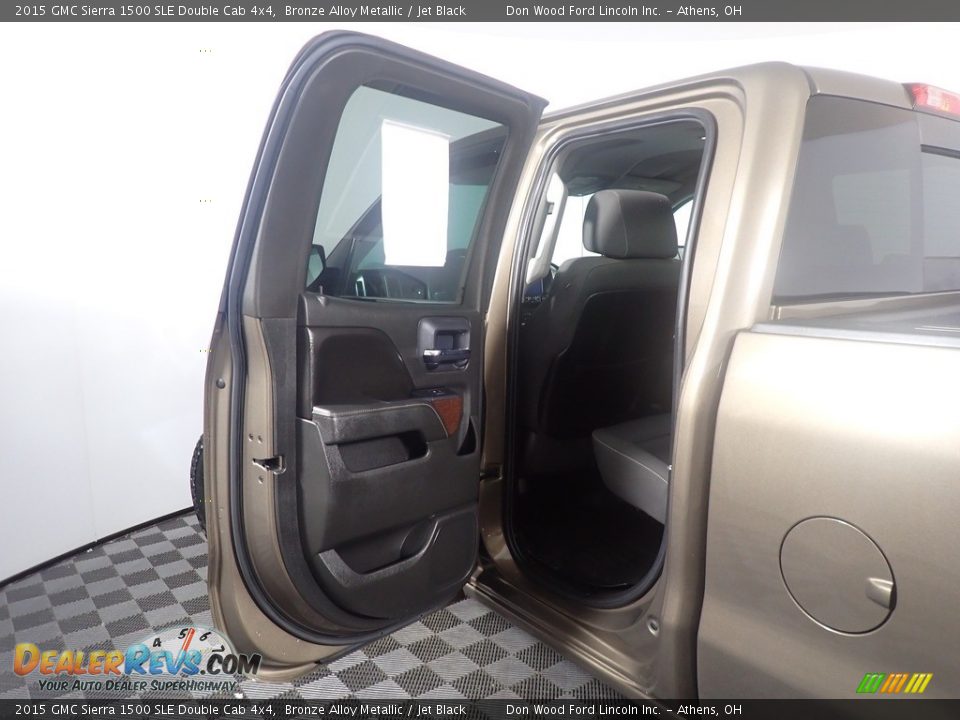 2015 GMC Sierra 1500 SLE Double Cab 4x4 Bronze Alloy Metallic / Jet Black Photo #34