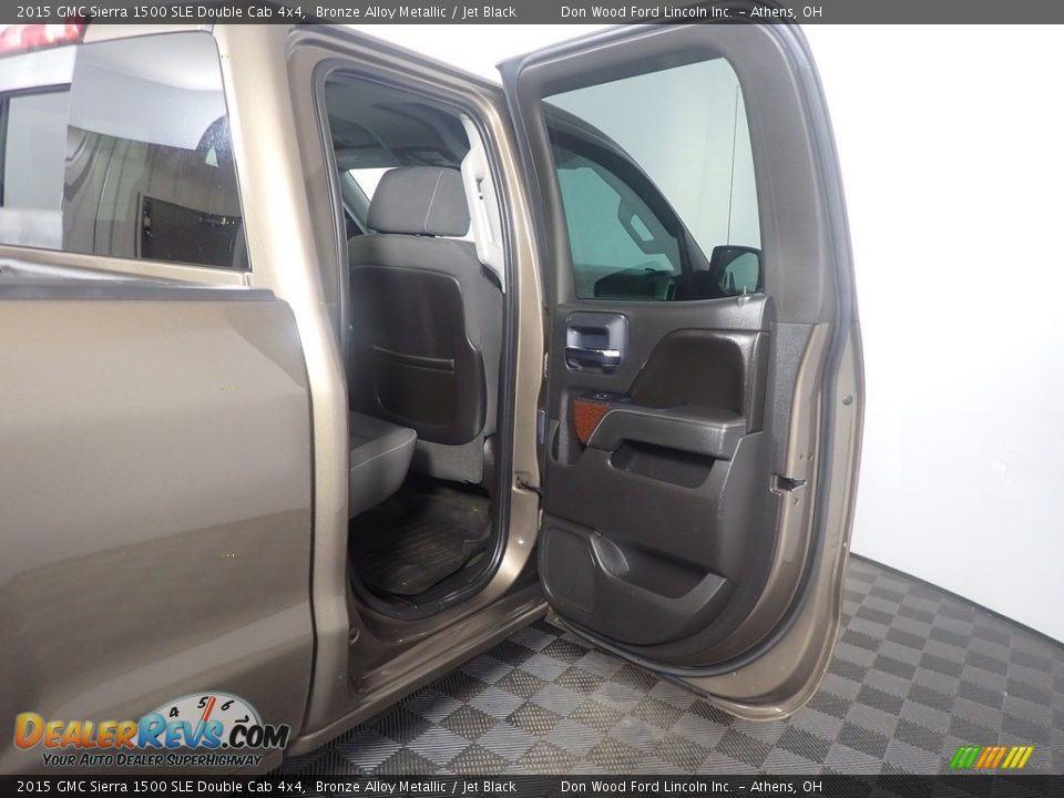 2015 GMC Sierra 1500 SLE Double Cab 4x4 Bronze Alloy Metallic / Jet Black Photo #36