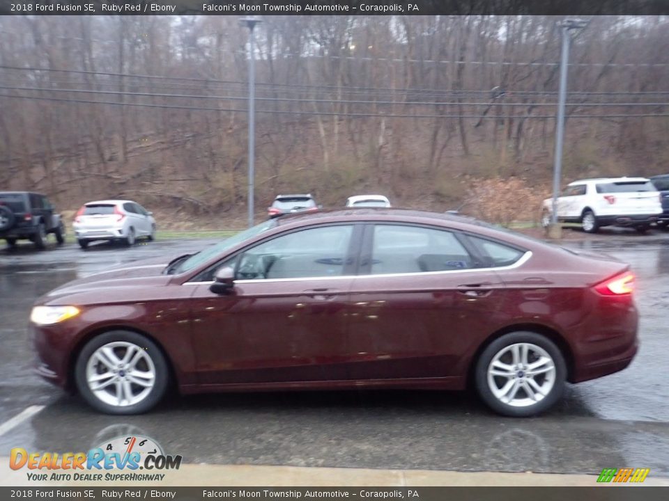 2018 Ford Fusion SE Ruby Red / Ebony Photo #6