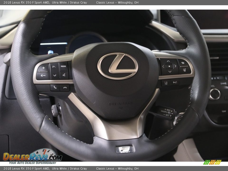 2018 Lexus RX 350 F Sport AWD Ultra White / Stratus Gray Photo #7