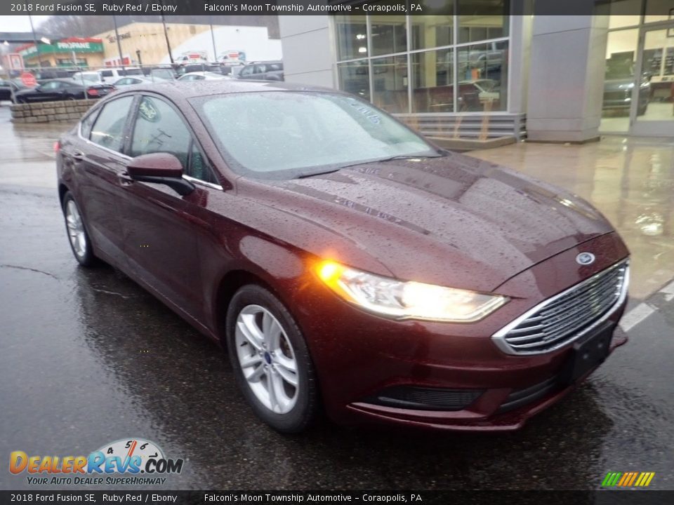 2018 Ford Fusion SE Ruby Red / Ebony Photo #9