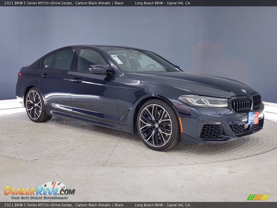 2021 BMW 5 Series M550i xDrive Sedan Carbon Black Metallic / Black Photo #1