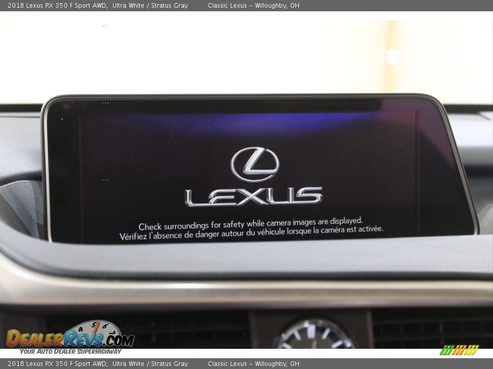 2018 Lexus RX 350 F Sport AWD Ultra White / Stratus Gray Photo #10