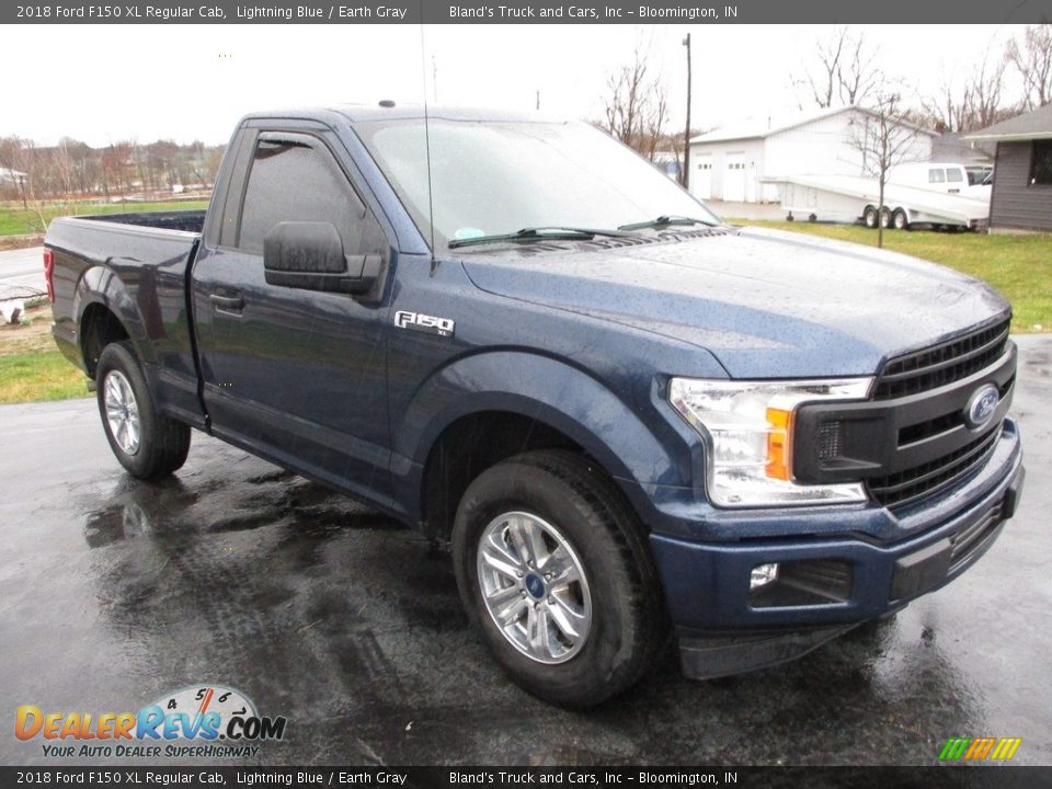 2018 Ford F150 XL Regular Cab Lightning Blue / Earth Gray Photo #4