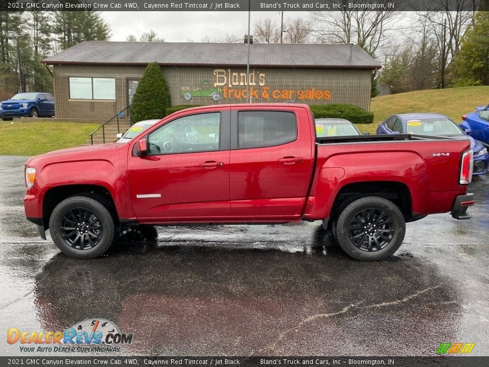 2021 GMC Canyon Elevation Crew Cab 4WD Cayenne Red Tintcoat / Jet Black Photo #1