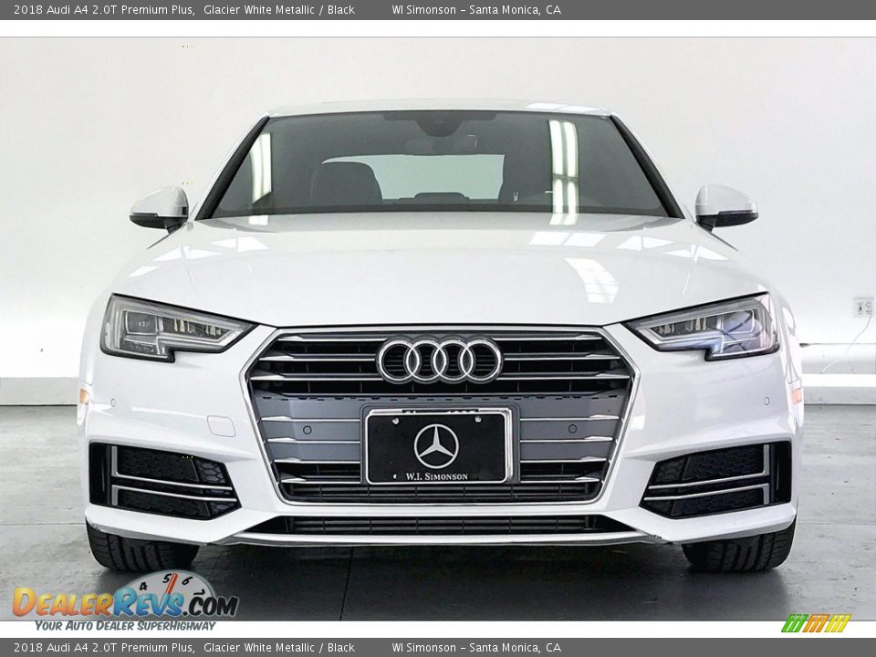 2018 Audi A4 2.0T Premium Plus Glacier White Metallic / Black Photo #2