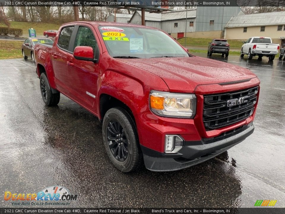 2021 GMC Canyon Elevation Crew Cab 4WD Cayenne Red Tintcoat / Jet Black Photo #4