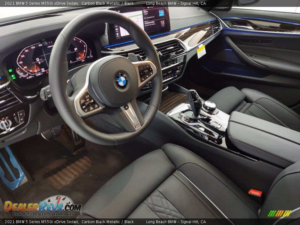 Black Interior - 2021 BMW 5 Series M550i xDrive Sedan Photo #12