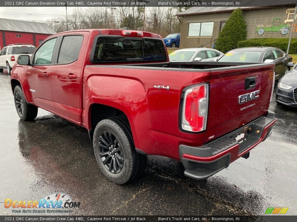 2021 GMC Canyon Elevation Crew Cab 4WD Cayenne Red Tintcoat / Jet Black Photo #8