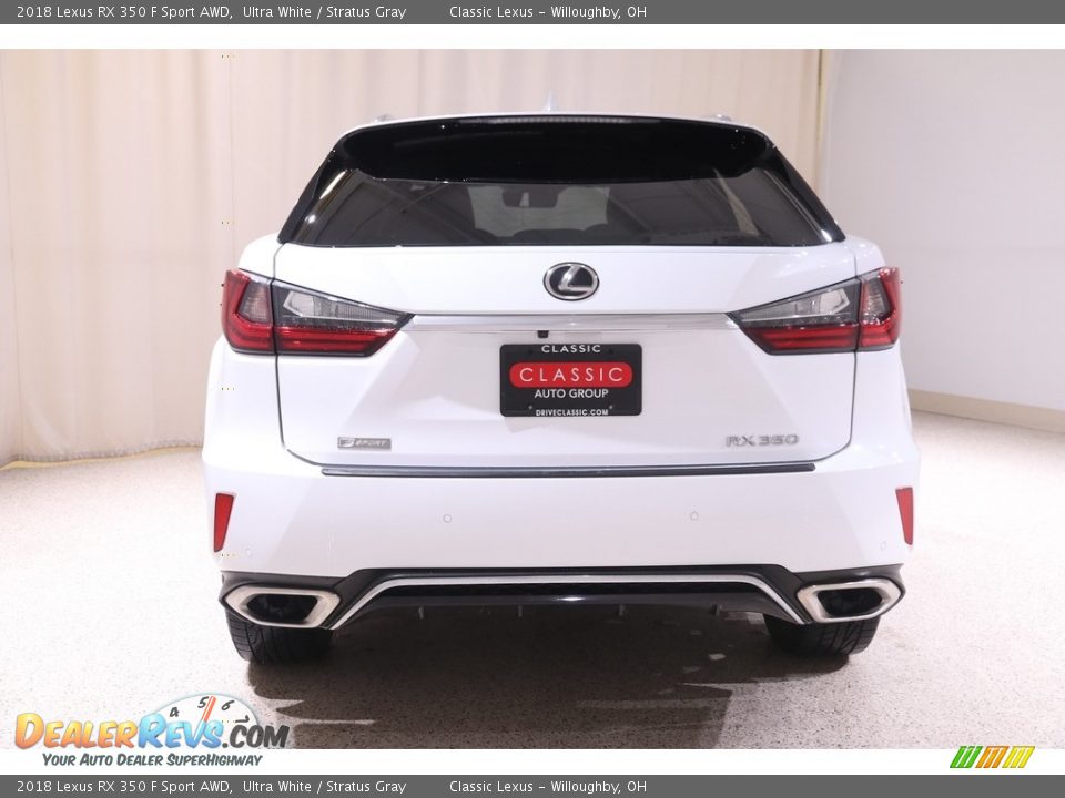 2018 Lexus RX 350 F Sport AWD Ultra White / Stratus Gray Photo #25