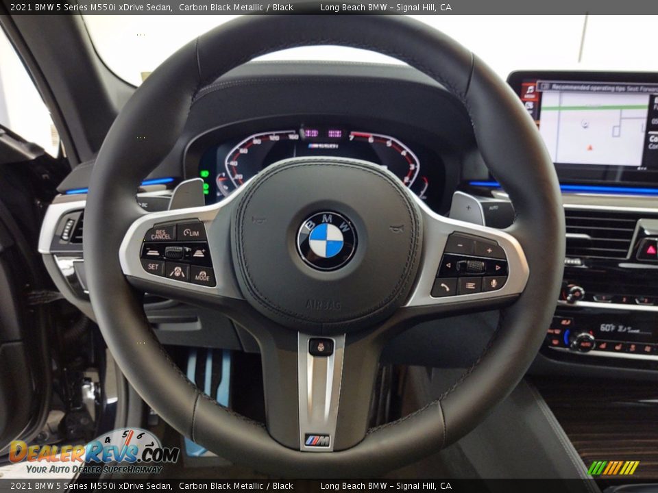 2021 BMW 5 Series M550i xDrive Sedan Steering Wheel Photo #14