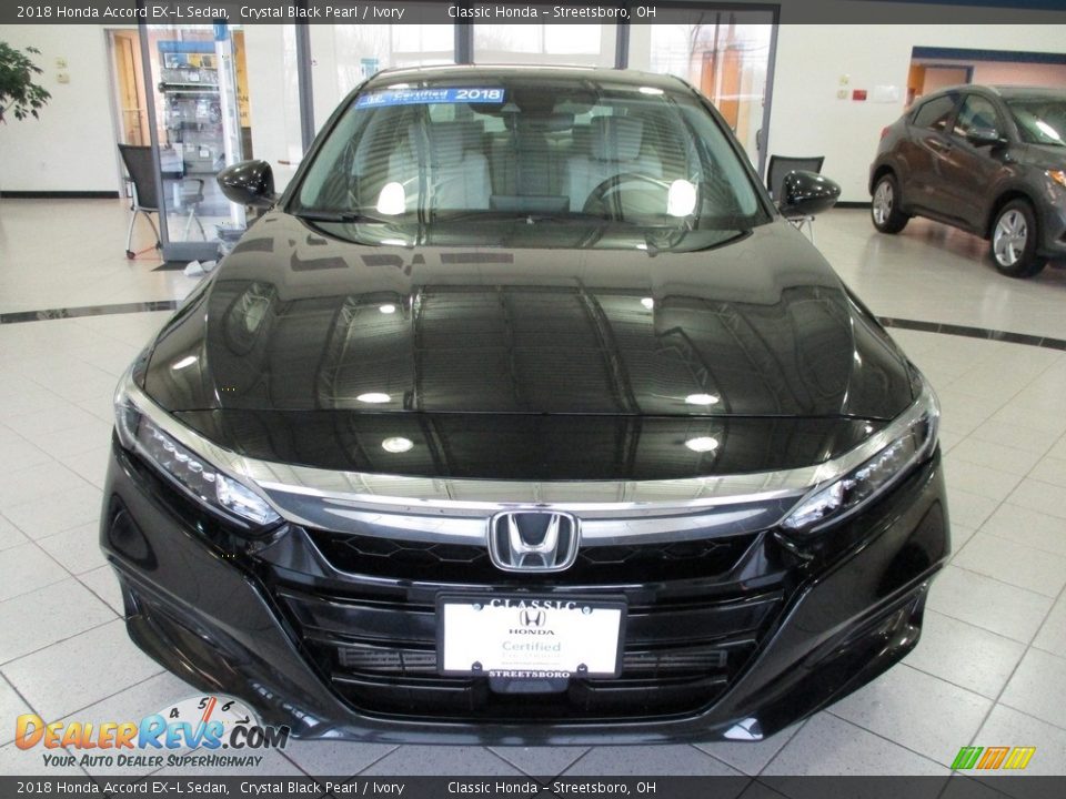 2018 Honda Accord EX-L Sedan Crystal Black Pearl / Ivory Photo #2