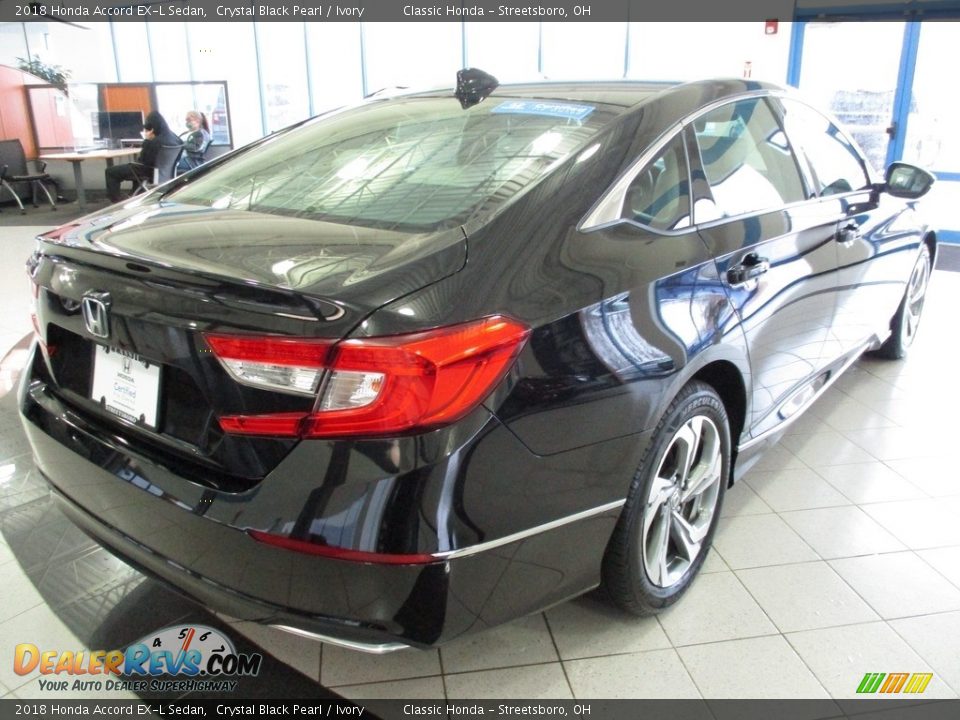 2018 Honda Accord EX-L Sedan Crystal Black Pearl / Ivory Photo #7