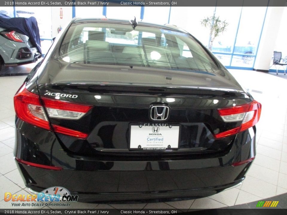 2018 Honda Accord EX-L Sedan Crystal Black Pearl / Ivory Photo #8