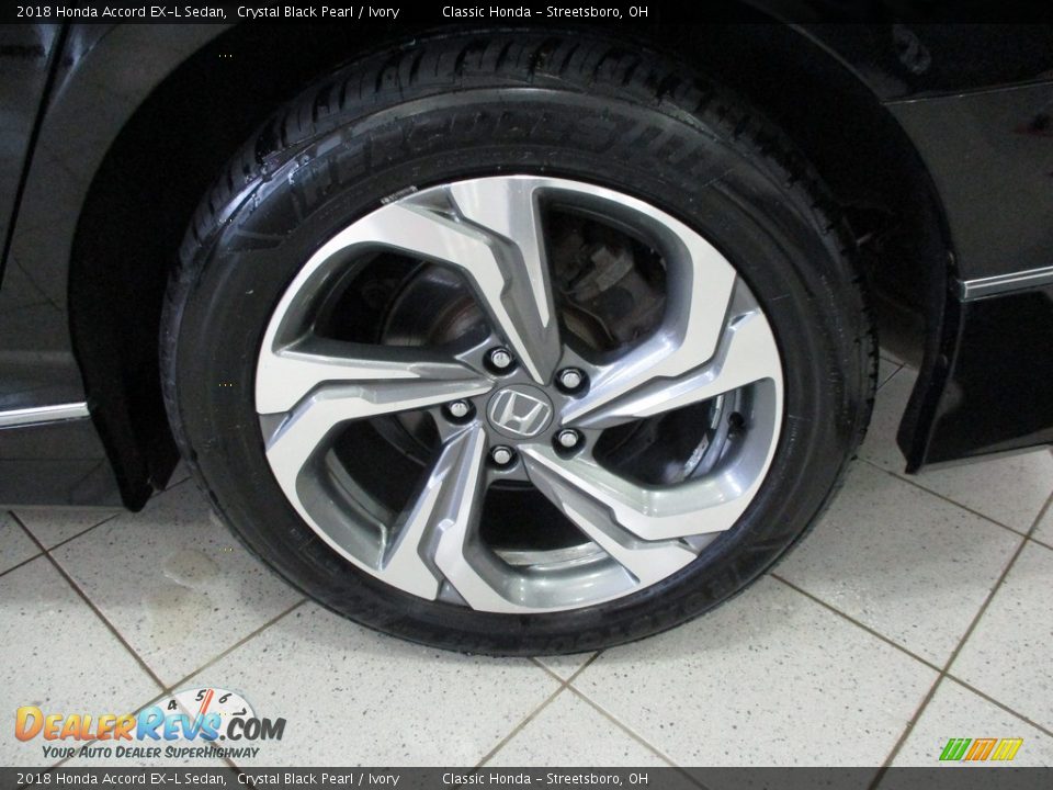 2018 Honda Accord EX-L Sedan Crystal Black Pearl / Ivory Photo #11