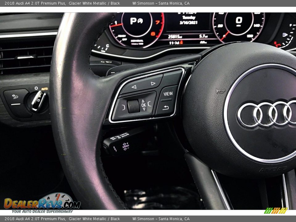 2018 Audi A4 2.0T Premium Plus Steering Wheel Photo #21