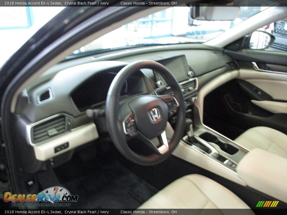 2018 Honda Accord EX-L Sedan Crystal Black Pearl / Ivory Photo #27