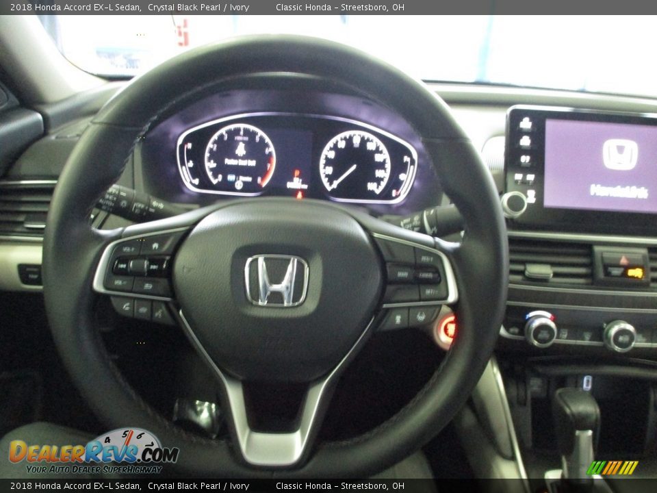 2018 Honda Accord EX-L Sedan Crystal Black Pearl / Ivory Photo #30