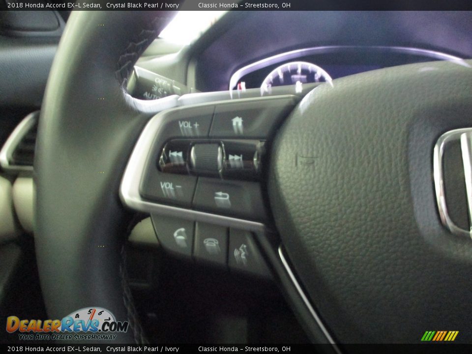 2018 Honda Accord EX-L Sedan Crystal Black Pearl / Ivory Photo #31