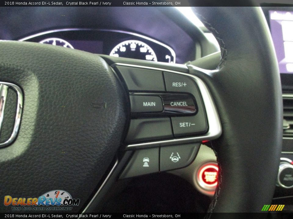 2018 Honda Accord EX-L Sedan Crystal Black Pearl / Ivory Photo #32