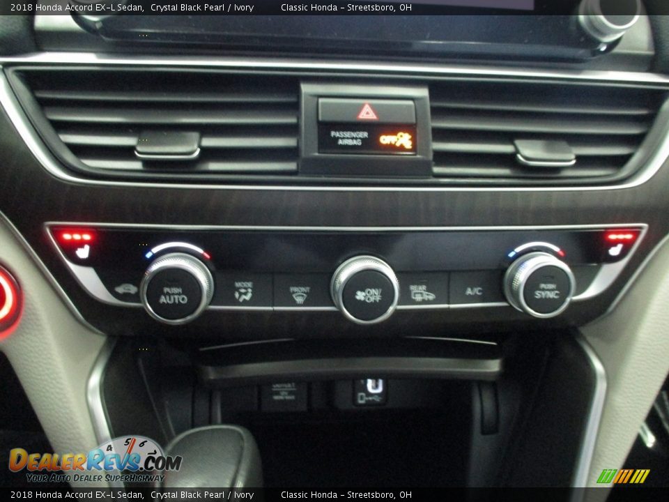 2018 Honda Accord EX-L Sedan Crystal Black Pearl / Ivory Photo #35