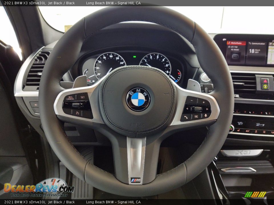 2021 BMW X3 sDrive30i Jet Black / Black Photo #14